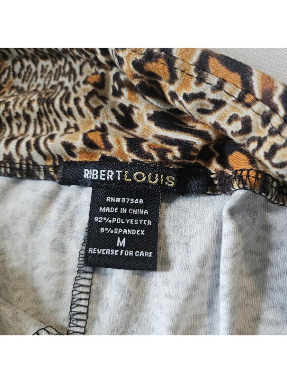 Robert Louis Bold Animal Print Wide Leg Pants Womens M Leopard Cheetah Palazzo - Picture 10 of 10